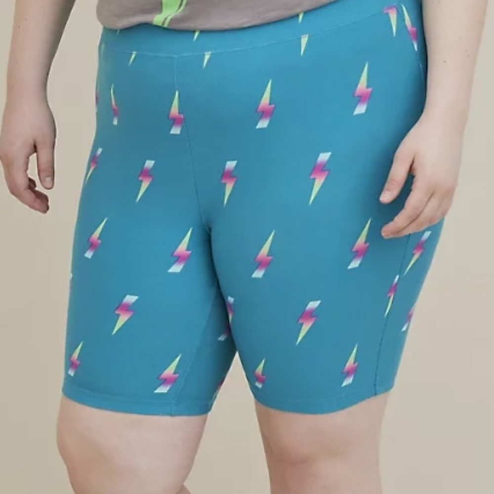 Torrid Blue Lightning Print Women's Sleep Shorts 2x